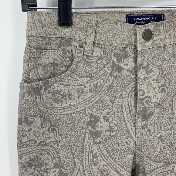 Charter Club Pants Classic Straight Paisley Grey - Picture 5 of 11